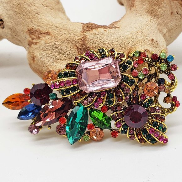 Betsey Johnson Jewelry - Betsey Johnson crystal jeweled colorful art deco